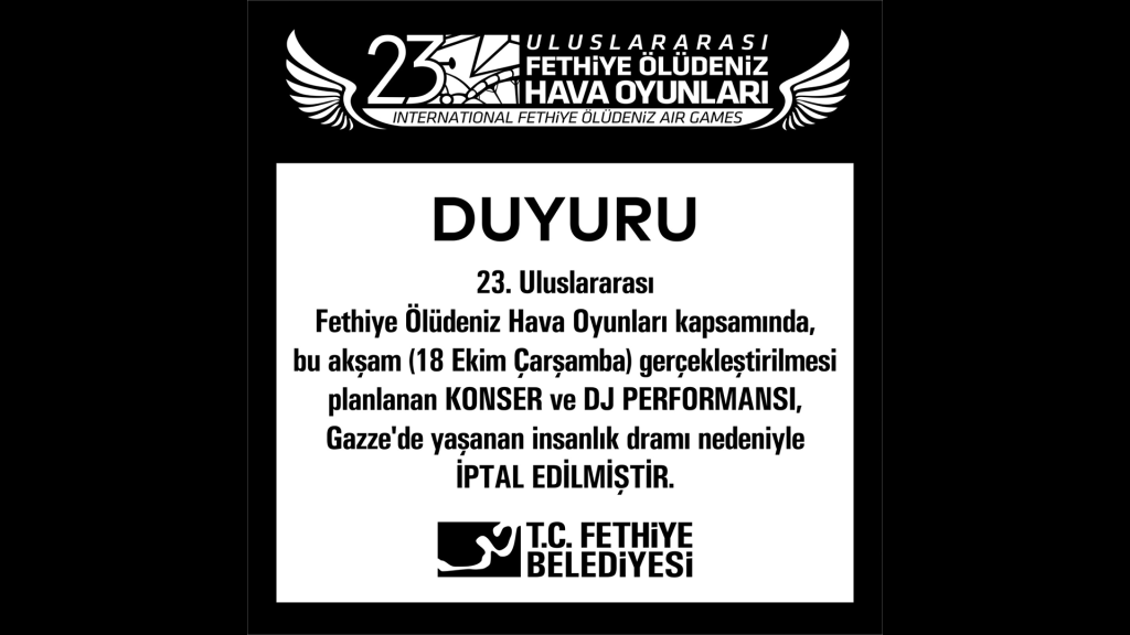 Fethiye konser iptal