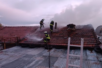 Menteşe’de çıkan baca yangını