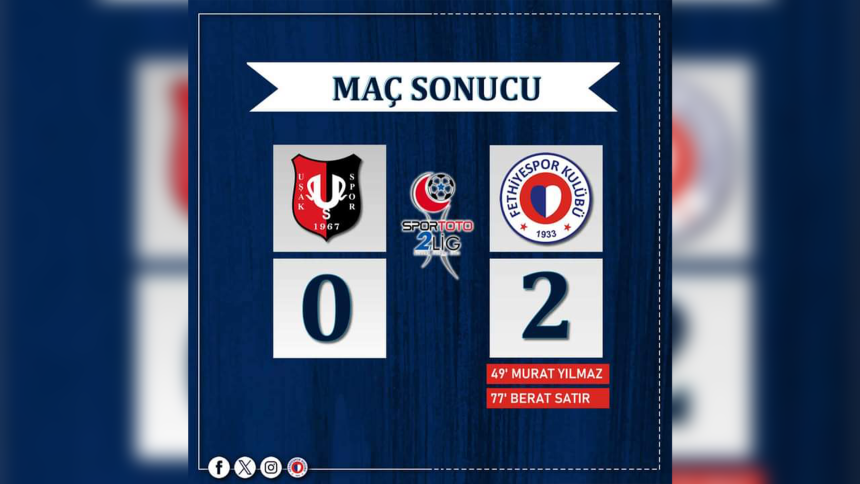Uşakspor - Fethiyespor maç sonucu