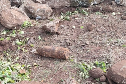 inşaat kazısında havan topu