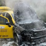 Menteşe’de bir takside yangın çıktı