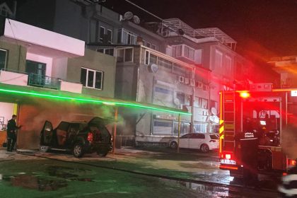 marmaris araç yangını yangın