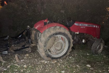 Datça'da traktör kazasında