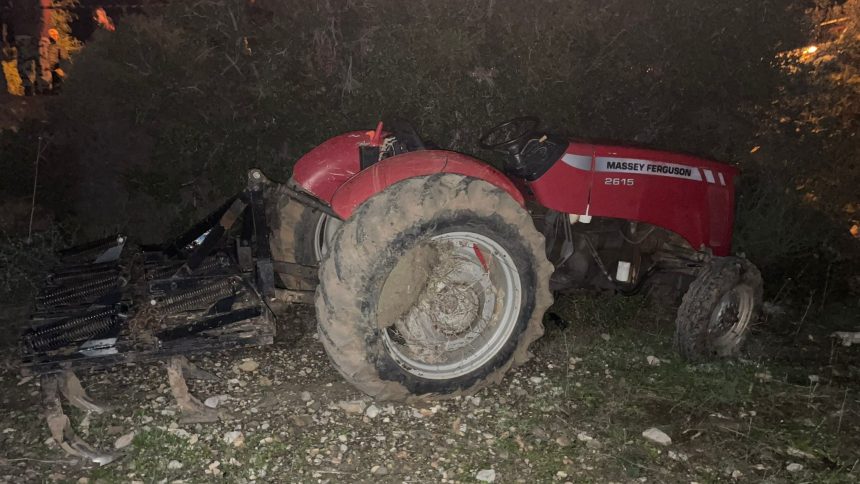 Datça'da traktör kazasında