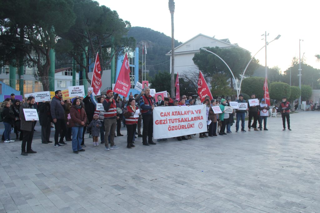 TİP Fethiye Can atalay protesto basın açıklaması