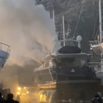 marmaris yat yangını, marmaris yangın, marmaris yatta yangın, marmaris'te bakıma getirilen yatta,