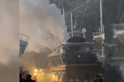 marmaris yat yangını, marmaris yangın, marmaris yatta yangın, marmaris'te bakıma getirilen yatta,