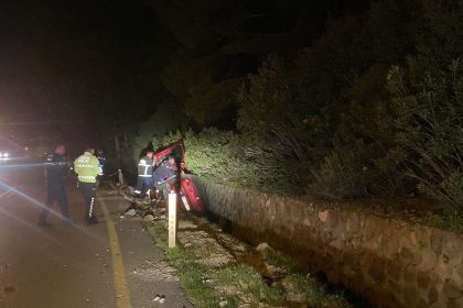 marmaris trafik kazası marmaris kaza marmaris kanala düştü