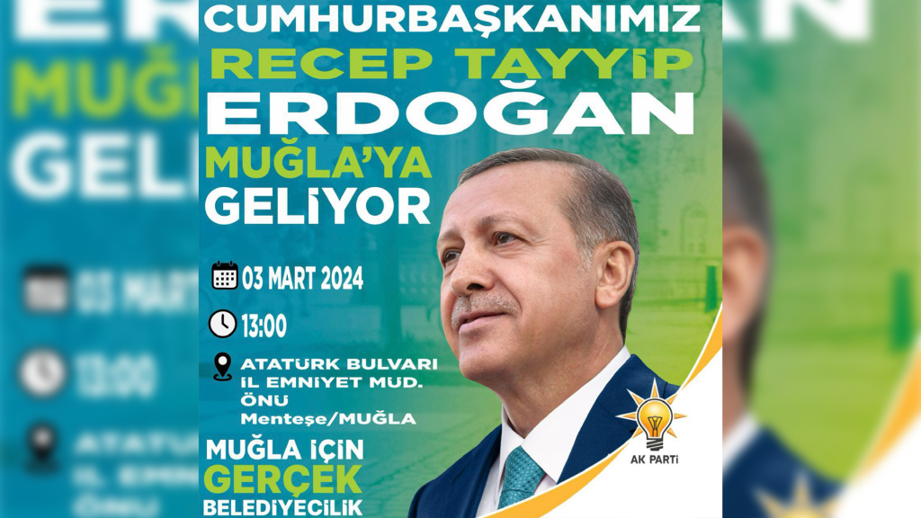 Cumhurbaşkanı Recep Tayyip Erdoğan'ın, Muğla'da miting