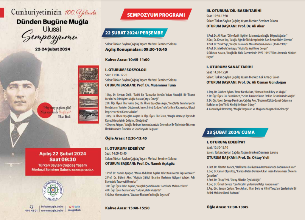 Büyükşehir sempozyum düzenleyeceğini, Büyükşehir'den sempozyum, Muğla Sempozyumu, 