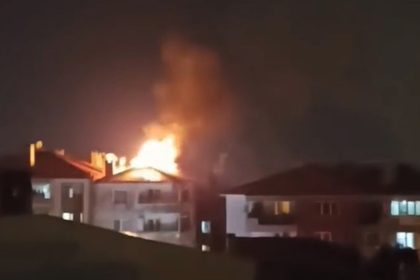 Menteşe'de evin çatısında yangın, Menteşe evin çatısında yangın