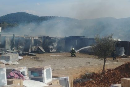Bodrum'da konteynerlerde yangın, Bodrum konteynerlerde çıkan yangın