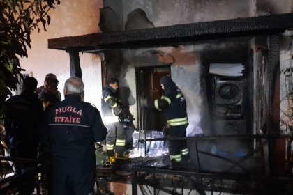 bodrum'da çıkan ev yangını, bodrum evde çıkan yangın