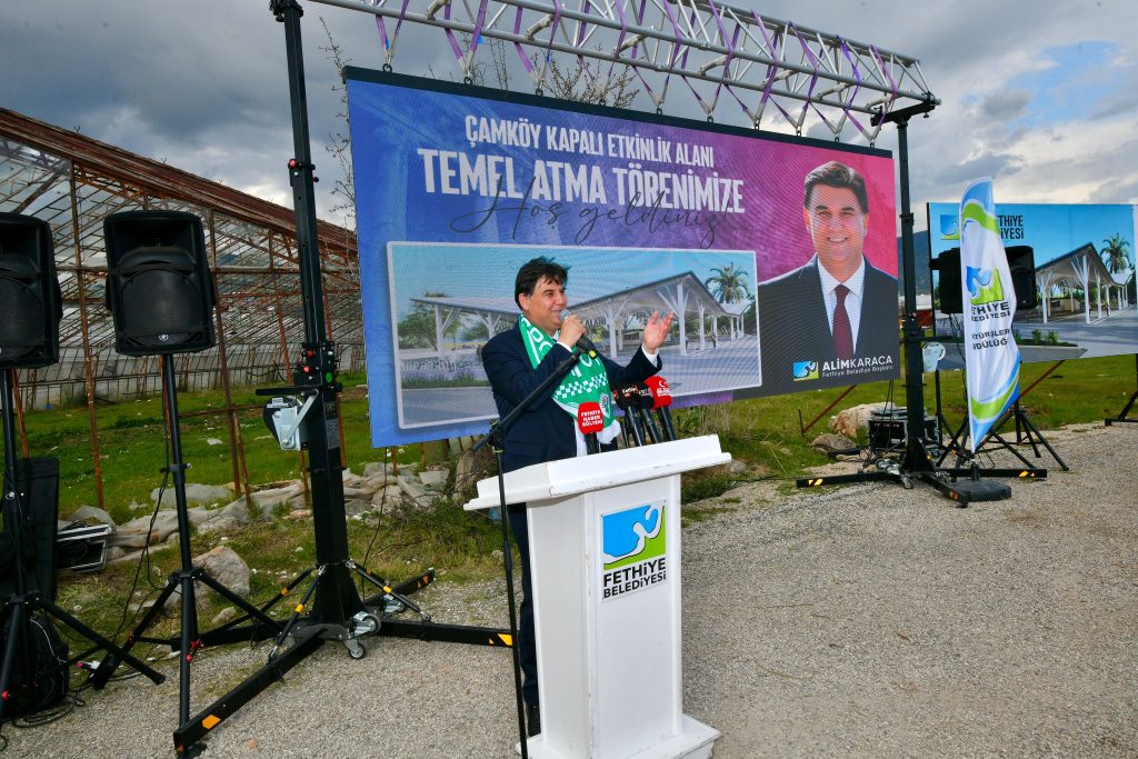 Çamköy Kapalı Etkinlik Alanı temel atma