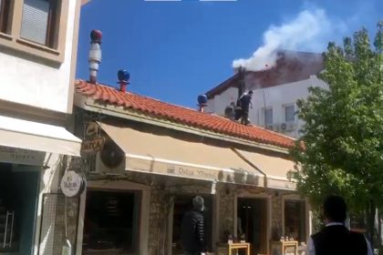 Datça’da çıkan baca yangını, Datça ilçesindeki sahilde bulunan