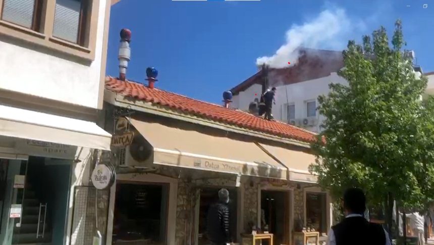 Datça’da çıkan baca yangını, Datça ilçesindeki sahilde bulunan