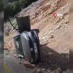 fethiye uçurumdan düşen araç fethiye el freni araç fethiye faralya araç düştü el freni çekilmeyen