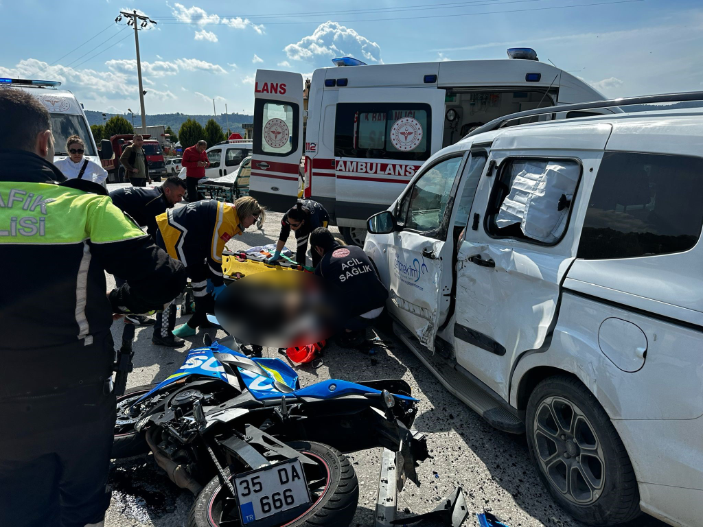 milas motosiklet kazası milas trafik kazası milas kaza milas ofis kavşağı kaza