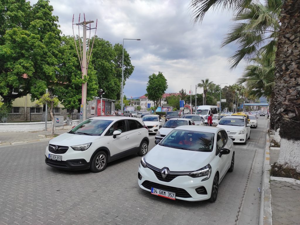 Fethiye bayram yoğunluğu trafik trafiği