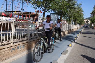 Marmaris'te bisikletli zabıta Marmaris Belediyesi