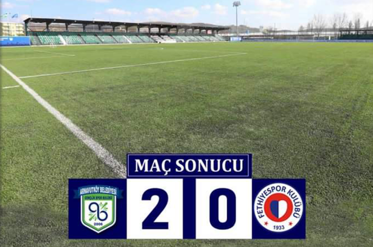 Arnavutköy Belediyespor - Fethiyespor maç sonucu, Arnavutköy Belediyespor 2-0 Fethiyespor,