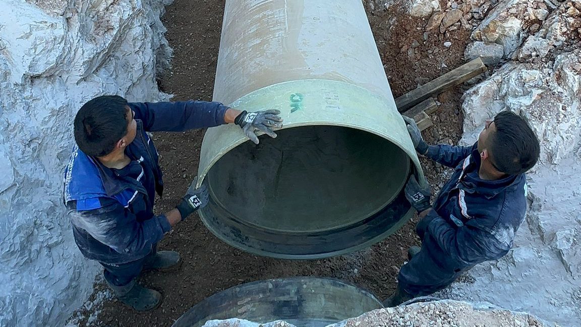 Bodrum isale hattı su hattı kolin inşaat