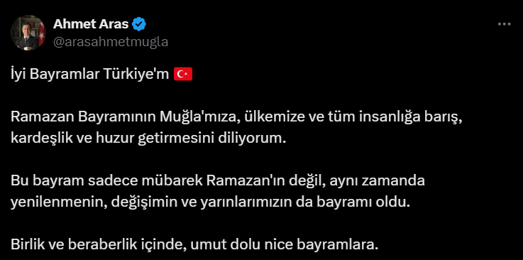 Ahmet Aras, Ramazan Bayramı