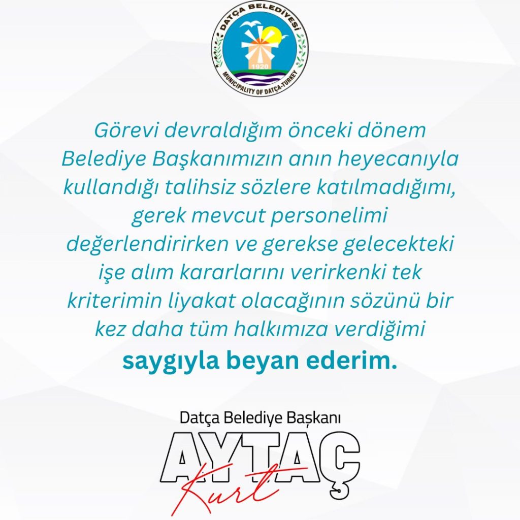 datça belediye başkanı aytaç kurt açıklama gürsel uçar chpli