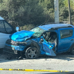 Bodrum’da trafik kazası, otomobil ile kamyonetin çarpıştığı,