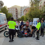 milas motsiklet kazası trafik kaza motosiklet yayaya çarptı