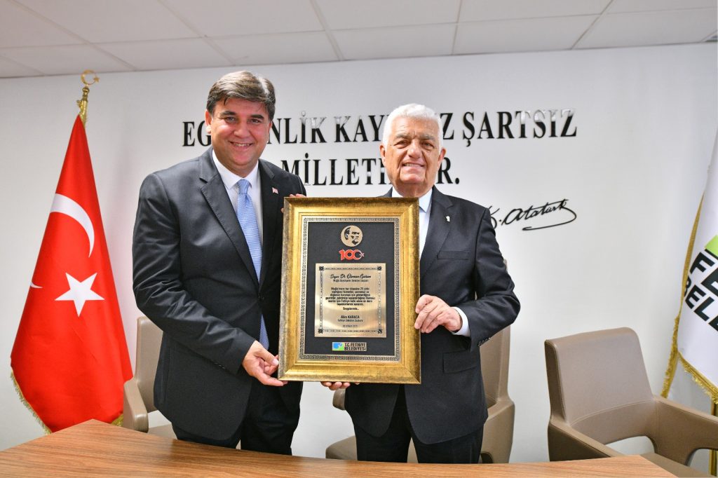 Eski Muğla Büyükşehir Belediye Başkanı
Osman Gürün Fethiye Belediye Başkanı Alim Karaca ziyaret