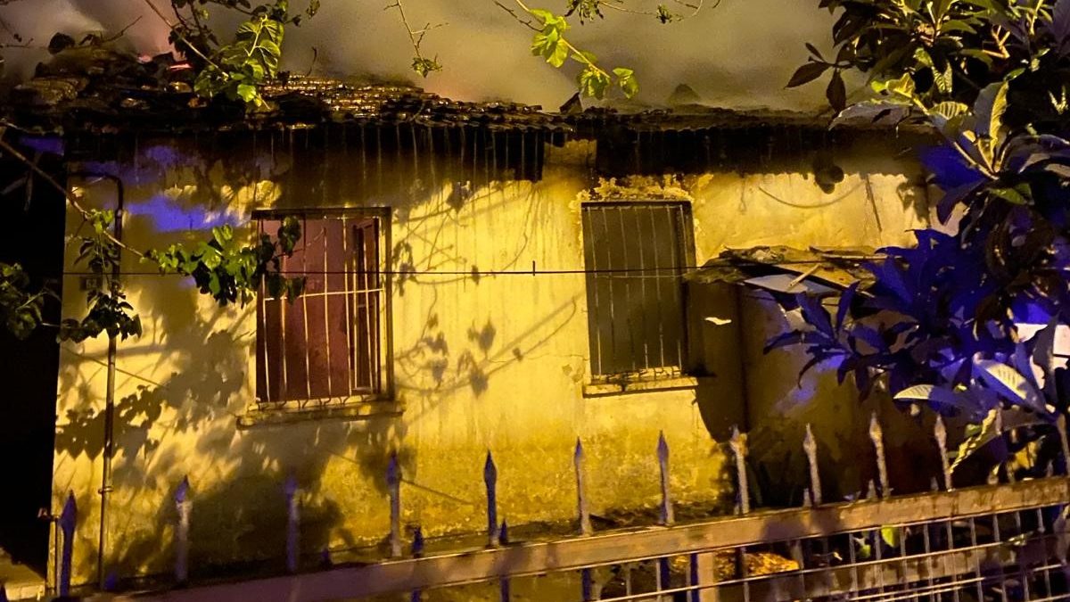 Fethiye’de ev yangını, evde çıkan yangında