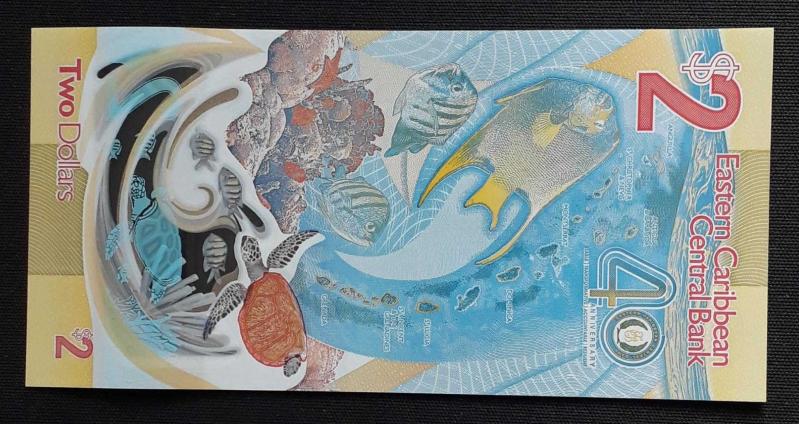 2 dolarlık Uluslararası Banknot Topluluğu Karayipler Banknotu