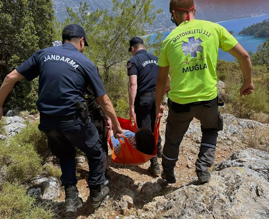 Fethiye Kayaköy düşen turist
