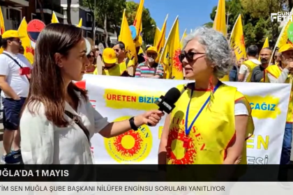 1 Mayıs Muğla Eğitim Sen Muğla Şube Başkanı Nilüfer Enginsu