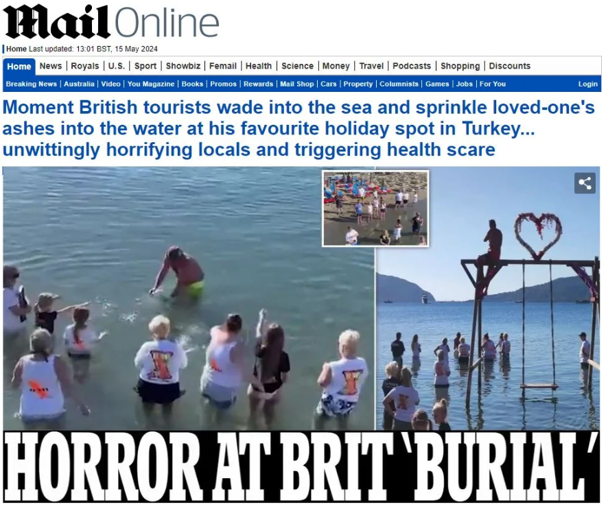 Marmaris turist İngiliz Daily Mail kül