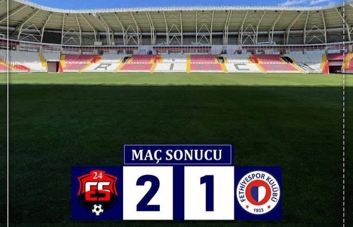 Fethiyespor Erzincanspor maç sonucu TFF 2. Lig 24 Erzincanspor