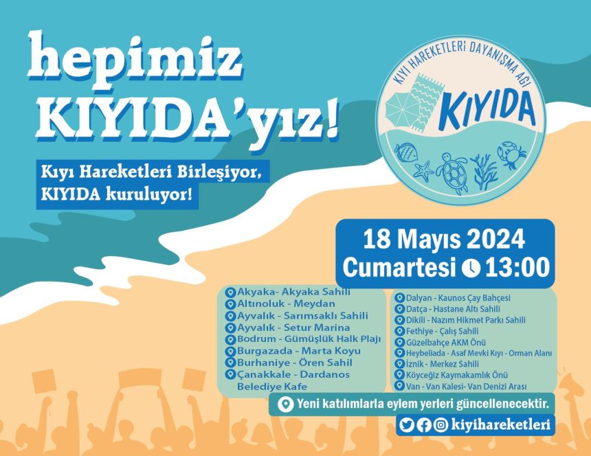Kıyı Hareketleri Dayanışma Ağı KIYIDA kuruluşu kıyı kanunu KIYIDA ortak basın açıklaması