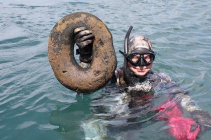 Bodrum’da deniz dibinden, deniz dibi temizliğinin