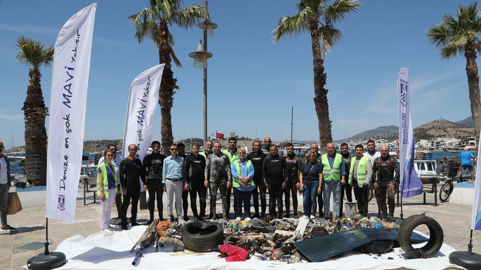 Bodrum’da deniz dibi temizliğinde, deniz dibi temizliği 