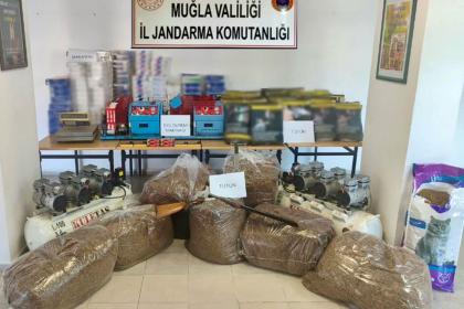 Dalaman’da kaçak sigara operasyonu, kaçak sigara operasyonunda, sigara imalatı yaparak