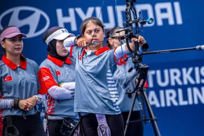 hazal burun, batuhan akçaoğlu, türkiye makaralı yay karışık takımı, muğla okçuluk, muğla büyükşehir belediyesi okçuluk
