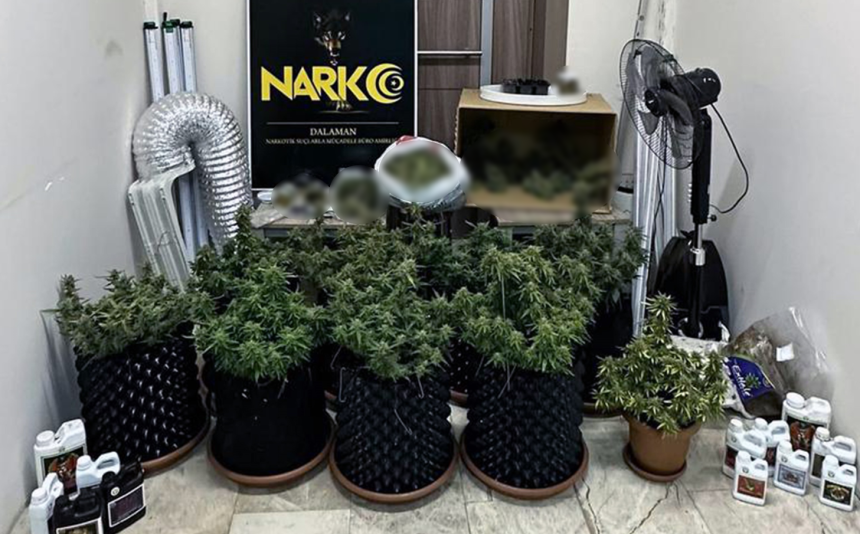 Ortaca'da uyuşturucu operasyonu, uyuşturucu imalatı yapıldığı