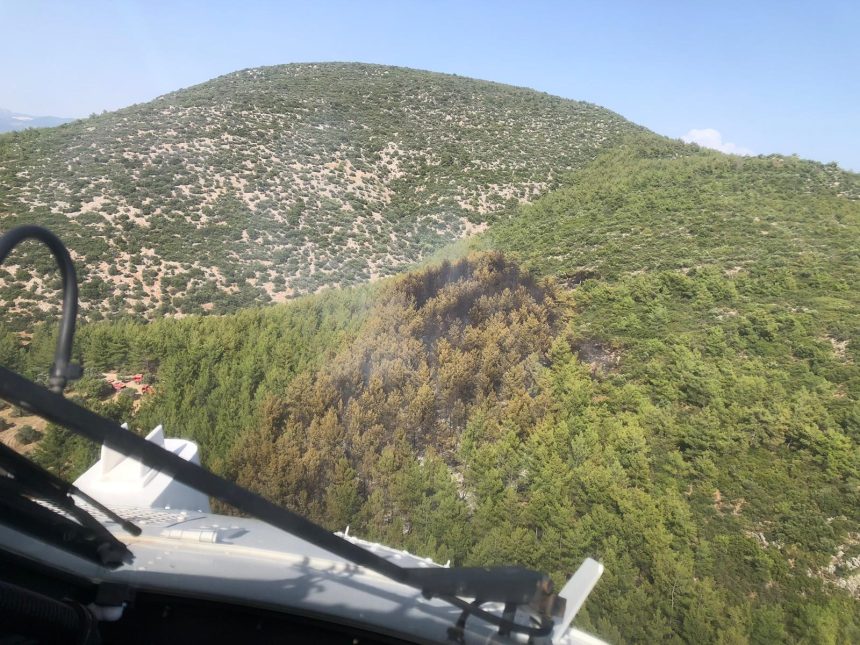 Milas orman yangın orman yangını Milas orman Milas orman yangını söndürüldü