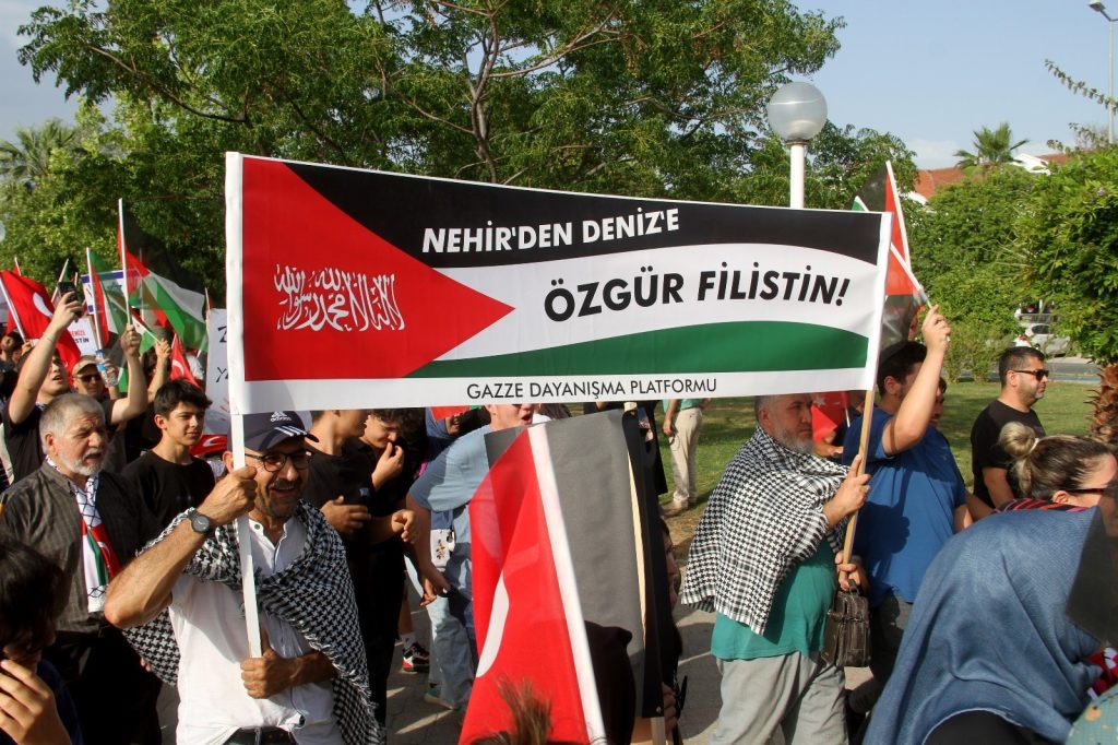 fethiye filistin destek yürüyüşü mitingi