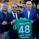 Muğlaspor Kulüp Başkanı Menaf Kıyanç, Recep Tayyip Erdoğan