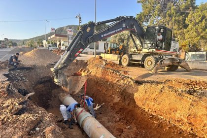 Bodrum ana isale hattı Kolin İnşaat bodrum MUSKİ Genel Müdürlüğü MUSKİ isale hattı Bodrum isale