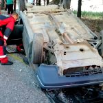 Menteşe’de trafik kazası, gerçekleşen kazada, otomobil takla attı
