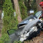 Fethiye’de trafik kazası, trafik kazasında, yoldan çıkarak ağaca çarptı