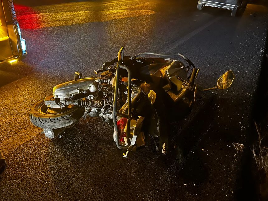 Milas'ta trafik kazası, meydana gelen kazada, motosiklete otomobil çarptı